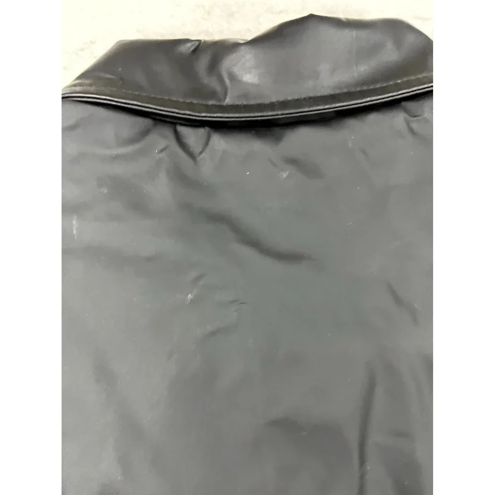 Y2K Quiksilver Jacket Mens Medium Black Fleece Lined Full Zip Insulated Thermal